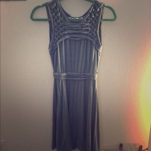 Olive green T-shirt material dress